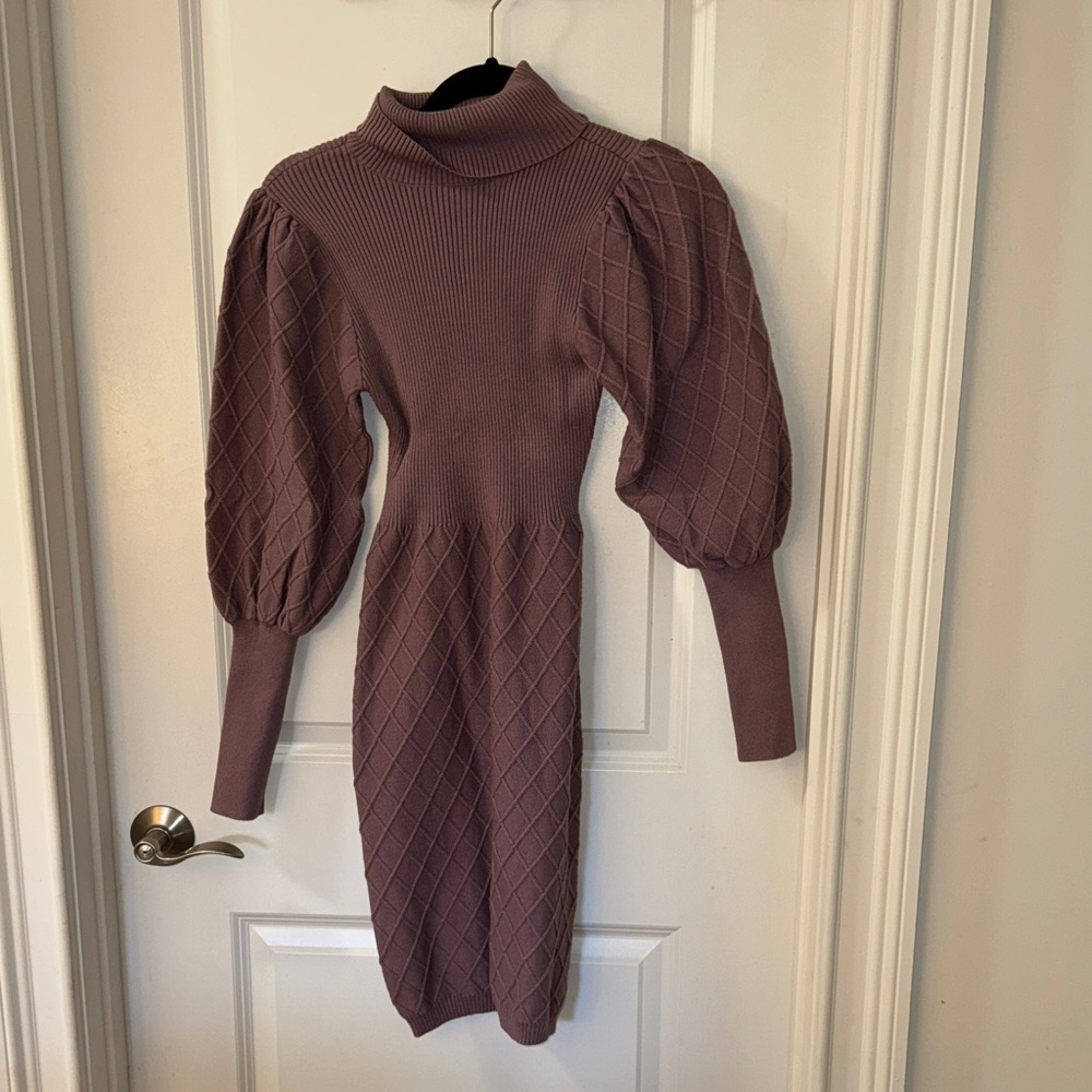 bebe Plum Long Sleeve Knit Dress
